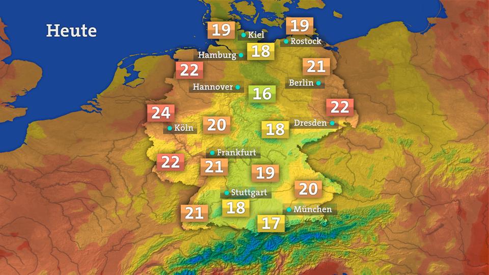 Deutschland Temperatur Tag